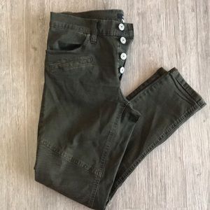 BDG olive moto jeans size 27